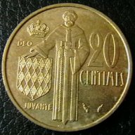 20 центими 1974, Монако, снимка 1 - Нумизматика и бонистика - 12337836