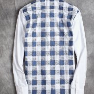 3.1 PHILLIP LIM WHITE PLAID PANEL Мъжка Риза size M, снимка 12 - Ризи - 12809982