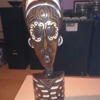 африканска маска-60х20х8см-масивна-дървена-от швеицария, снимка 13 - Антикварни и старинни предмети - 20932954