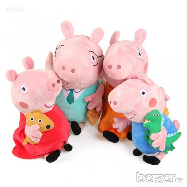  семейство пепа пиг Pig Peppa плюшена играчка прасе родители, снимка 1