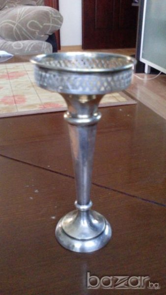 Посребрен стар  салфетник, снимка 1