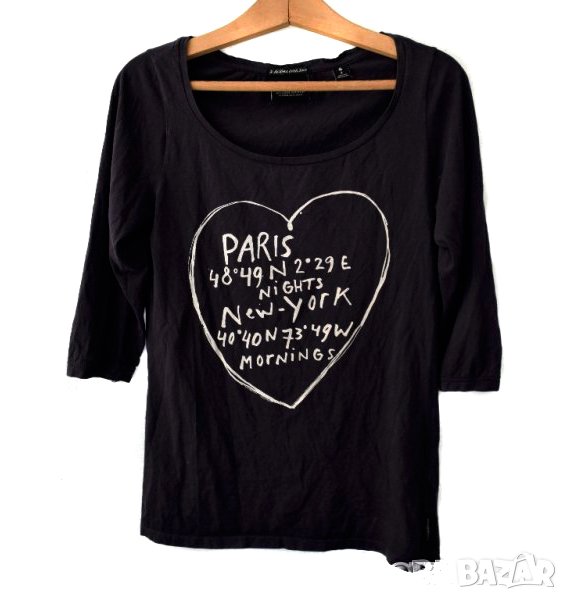 Maison Scotch La Famme Selon Marie дамска черна тениска , снимка 1