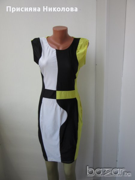 Нова рокля в жълто и черно - Л, ХЛ размер, снимка 1