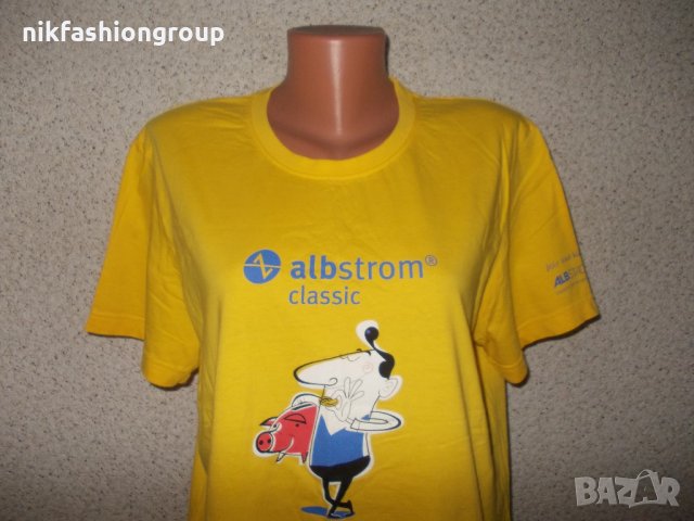 Жълта тениска с щампа L, XL размер, снимка 2 - Тениски - 22068107