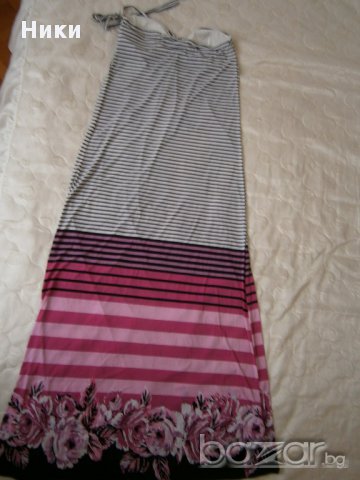 Нова дълга ластична рокля - размер Л с етикет, снимка 4 - Рокли - 11793423