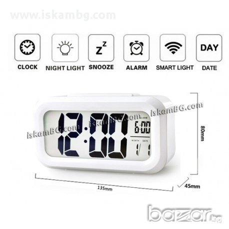 Електронен LED часовник с аларма - код 1019, снимка 8 - Други - 13594514