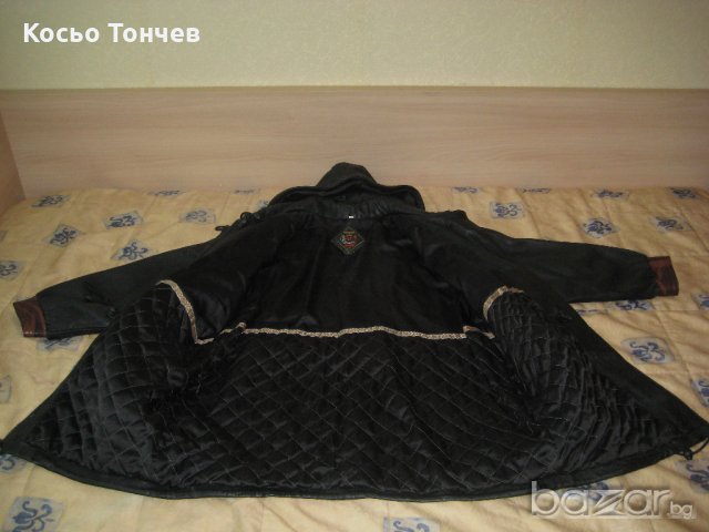 Дамско кожено палто със сваляща качулка., снимка 7 - Палта, манта - 20247382