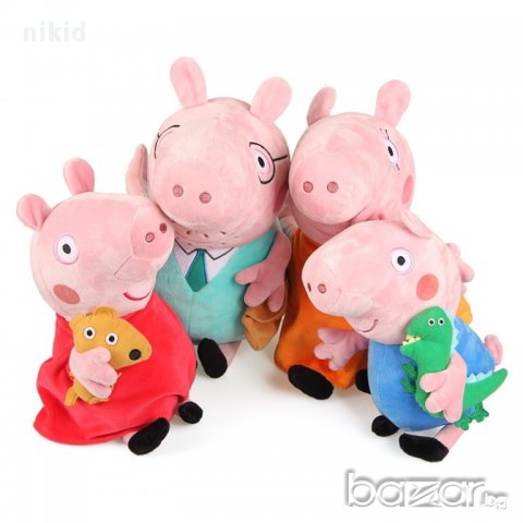  семейство пепа пиг Pig Peppa плюшена играчка прасе родители, снимка 1 - Плюшени играчки - 11806496