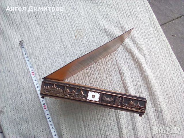 Месингова кутия за бижута Северна Корея, снимка 3 - Антикварни и старинни предмети - 23454868