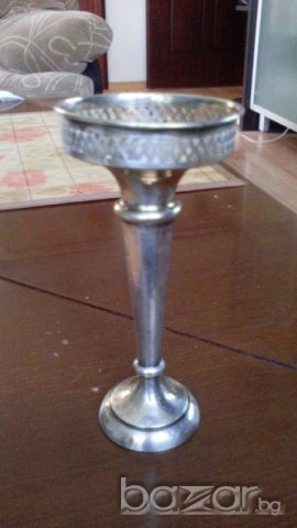 Посребрен стар  салфетник, снимка 1
