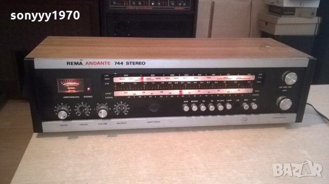rema andante 744-stereo receiver-ретро-внос швеицария, снимка 7 - Ресийвъри, усилватели, смесителни пултове - 22768918