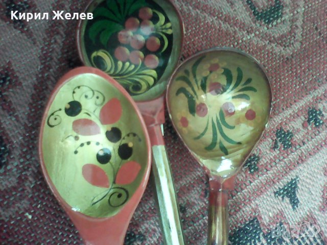 Стари дървени лажички 4948 , снимка 8 - Антикварни и старинни предмети - 24042646