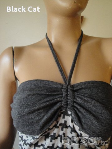 Атрактивен сив дамски топ / потник с връзки, дамска блуза / тениска без ръкави, ръкав, дамско бюстие, снимка 4 - Корсети, бюстиета, топове - 8500414