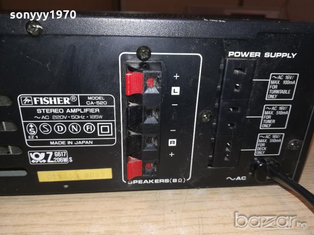 fisher ca-520 amplifier-made in japan-за ремонт-внос швеицария, снимка 13 - Ресийвъри, усилватели, смесителни пултове - 20288149