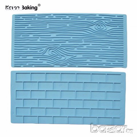 пластмасов молд за имитация тухли плочки керемиди и кора дърво дървесина за украса фондан торта и др, снимка 2 - Форми - 15854973