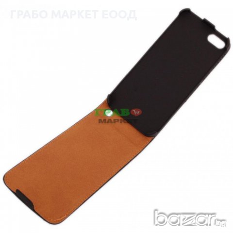 Калъф за телефон i PHONE 5 с капак, изработен от изкуствена кожа, снимка 3 - Калъфи, кейсове - 15962452