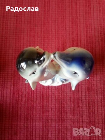 стара порцеланова фигура Делфини, снимка 3 - Декорация за дома - 24674153