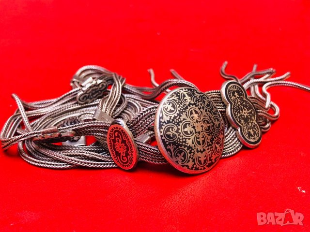 Невероятно колие от сребро с ниело!, снимка 3 - Колиета, медальони, синджири - 24680986