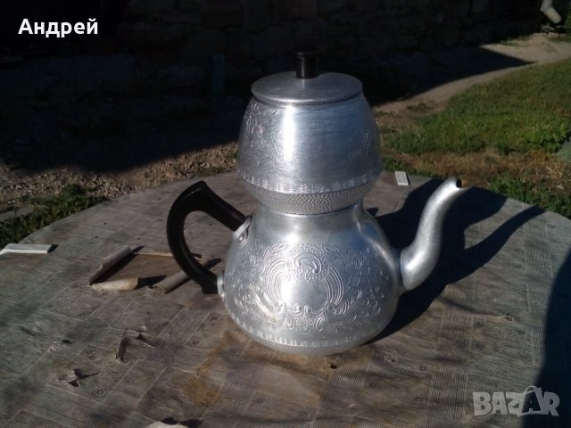Стар алуминиев чайник #2, снимка 2 - Антикварни и старинни предмети - 22697370