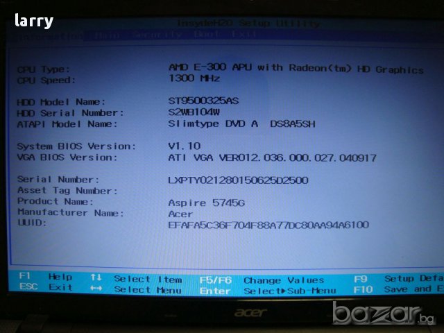 Acer Aspire 7250 на части, снимка 6 - Части за лаптопи - 14775538