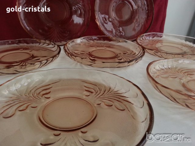 Стъклени чинии чинийки цветно стъкло, снимка 9 - Антикварни и старинни предмети - 19602222