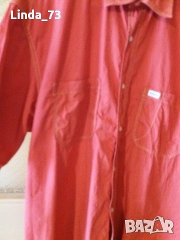 Мъж.риза-"LIVIO BONETTI"-/спортна/,цвят-червена. Закупена от Италия., снимка 5 - Ризи - 21860465