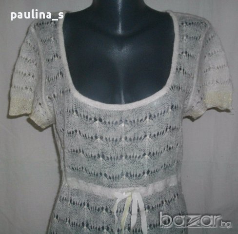Дантелена мохерна рокля тип туника "Lipo Lipo" / голям размер L-4XL, снимка 2 - Рокли - 17537621