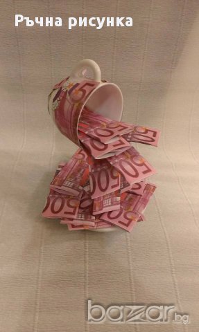 Налична -летяща чаша Евро , снимка 1 - Декорация за дома - 17272607