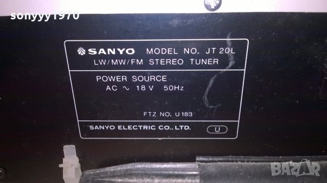 sanyo-tuner-18v-внос швеицария, снимка 9 - Ресийвъри, усилватели, смесителни пултове - 21964310