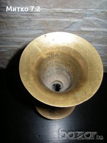 Стара месингова ваза, снимка 7 - Антикварни и старинни предмети - 17071140