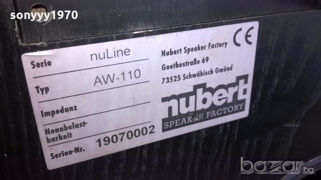 nubert nuline aw-110 speaker factory-active sub-внос швеицария, снимка 13 - Тонколони - 19955459