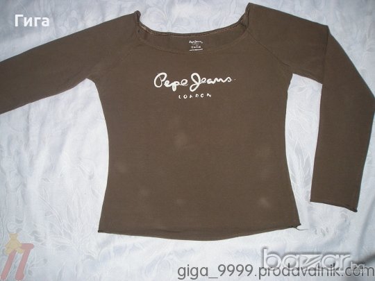 Блузка на Pepe Jeans с голямо деколте, снимка 2 - Блузи с дълъг ръкав и пуловери - 18932324