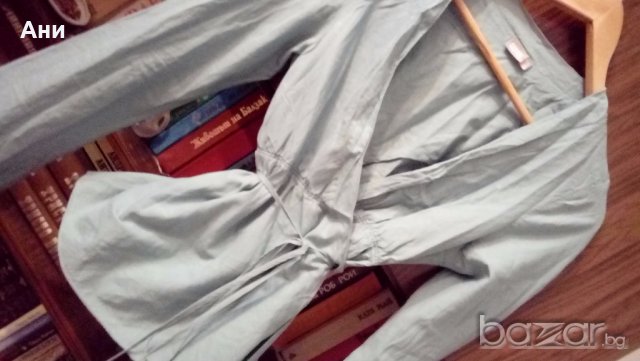 Зелена риза с колан, снимка 6 - Ризи - 19938399