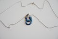 Сребърно колие Синята русалка, снимка 1 - Колиета, медальони, синджири - 22516464