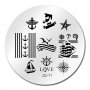 JQ-11 морски кръгъл Шаблон за щампа печати за нокти плочка маникюр