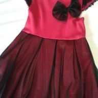 Детска рокля, елегантна, официална, червен цвят с тюл, снимка 3 - Детски рокли и поли - 9538987