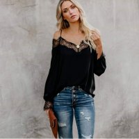 Уникално красива блуза с отворени рамене , снимка 1 - Блузи с дълъг ръкав и пуловери - 24174993