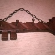 Поставка за ключове-дърво/метал-28х8см-внос швеицария, снимка 9 - Антикварни и старинни предмети - 16788869