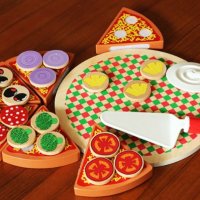 Wood Pizza ПИЦА ОТ ДЪРВО за деца всички дървени играчки на изгодни цени, снимка 3 - Образователни игри - 25014980