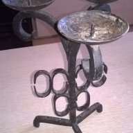 Ретро свещник-27х20х20-ковано желязо, снимка 6 - Антикварни и старинни предмети - 17943295