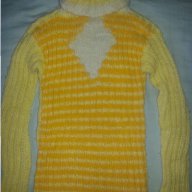 Ръчно изработен пуловер в жълто, снимка 1 - Други - 16341306