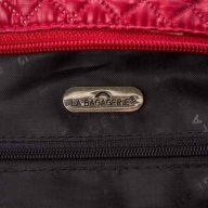 чанта марка La Bagagerie естествена кожа и плат , снимка 3 - Чанти - 14444014