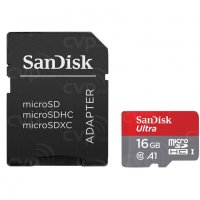 Карта памет SanDisk, 16GB, 98Mb/s, Class 10, с Адаптер в комплекта , снимка 1 - Карти памет - 24612045
