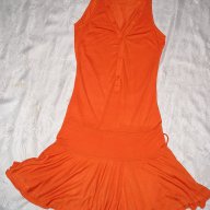 Оранжева трикотажна рокля на Кillah M-ka, снимка 2 - Рокли - 18151724