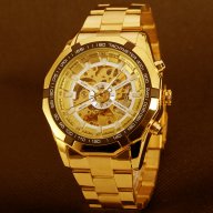 ПОЗЛАТЕН с 18карата злато Автоматичен часовник WINNЕР № 1  SKELETON , снимка 3 - Мъжки - 14417458