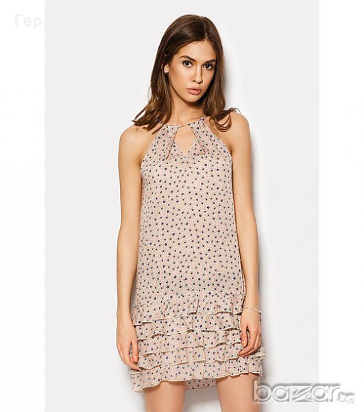Къса лека лятна рокля на цветя - XS, снимка 1