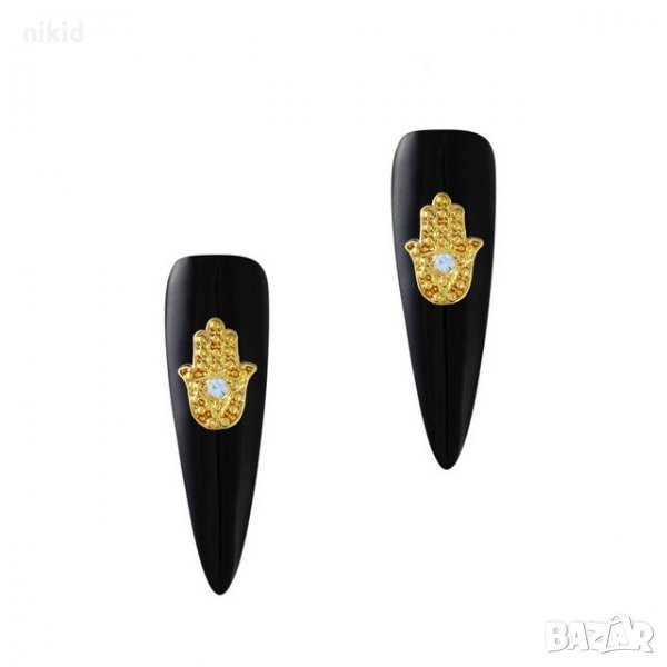 хамса ръката на Фатима бижу за нокти коронки камъни декорация украса за маникюр, снимка 1