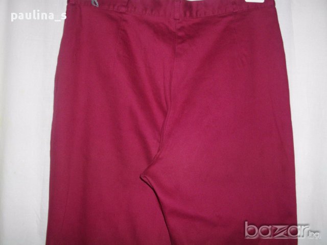 Червени еластични дънкови панталони с висока талия / голям размер, снимка 4 - Панталони - 17269665