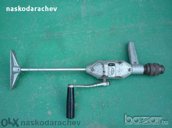 Ръчна дрелка, механична бормашина, ретро маткап, снимка 4 - Бормашини - 11871954