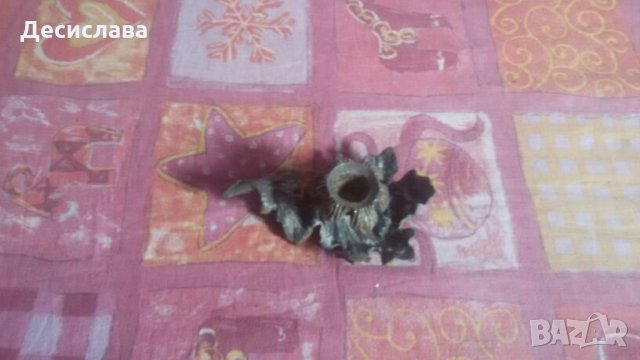 Ръчна изработка -Ретро алуминиев свещник, снимка 3 - Антикварни и старинни предмети - 24643789